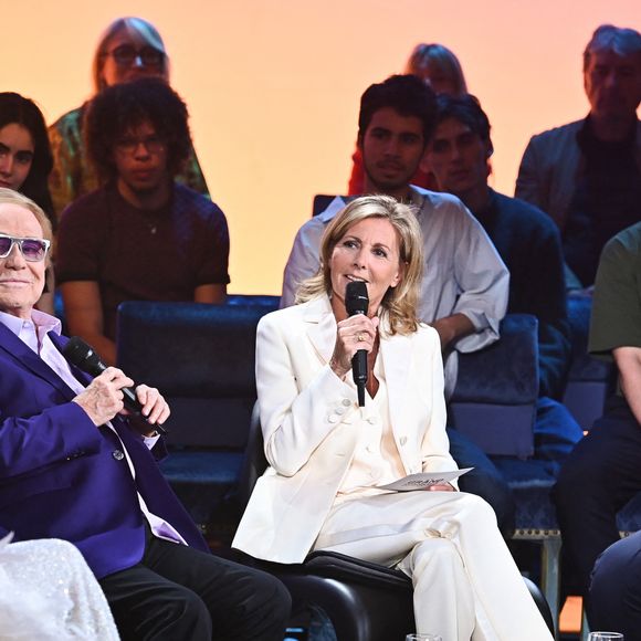 Exclusif - Farrah El Dibany, Orlando, Claire Chazal, André Manoukian - Enregistrement de l'émission "Le Grand Echiquier : Spéciale Dalida" à l'Opéra royal de Versailles, présentée par C.Chazal et A.Manoukian, et diffusée sur France 2, le 18 mars 2025. © Guillaume Gaffiot/Bestimage