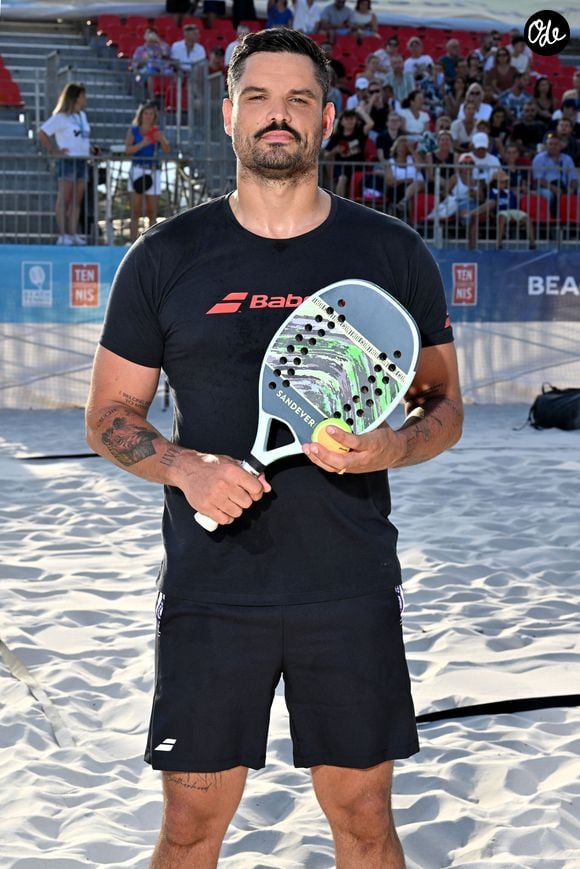 Exclusif - Florent Manaudou lors de l'évènement caritatif "Tsonga & Friends Beach Solidarity Event" organisé par l’association "Attrap'la Balle" dans le cadre du Beach Sport Festival à Saint-Laurent-du-Var. Saint-Laurent-du-Var, le 10 juillet 2026.
© Bruno Bebert/Bestimage