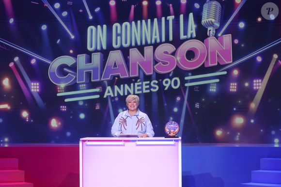 Exclusif - Laurence Boccolini, lors de l'enregistrement de l'émission "On Connait La Chanson Années 90", présentée par L.Boccolini et diffusée le 19 mai 2026 sur W9, à Paris, France, le 8 avril 2026. © Jack Tribeca/Bestimage