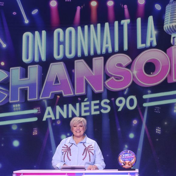 Exclusif - Laurence Boccolini, lors de l'enregistrement de l'émission "On Connait La Chanson Années 90", présentée par L.Boccolini et diffusée le 19 mai 2026 sur W9, à Paris, France, le 8 avril 2026. © Jack Tribeca/Bestimage