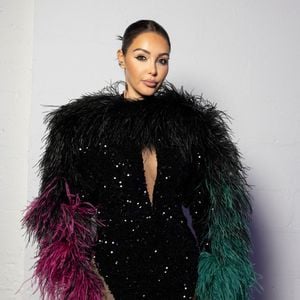 Nabilla Benattia - People au défilé "Germanier", Collection Prêt-à-porter Printemps / Eté 2025 dans le cadre de la Fashion Week de Paris le 24 septembre 2024. © Jeremy Melloul/Bestimage