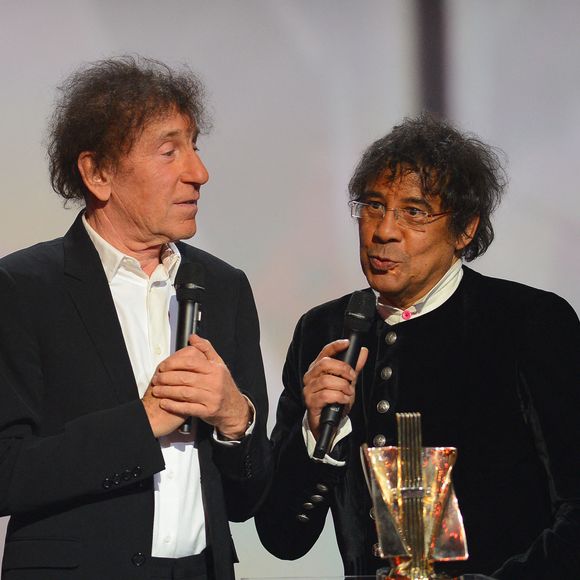 Alain Souchon et Laurent Voulzy assistent à la cérémonie des 30e Victoires de la Musique qui se tient au Zénith de Paris, France, le 13 février 2015. Photo by NIcolas Briquet/ABACAPRESS.COM