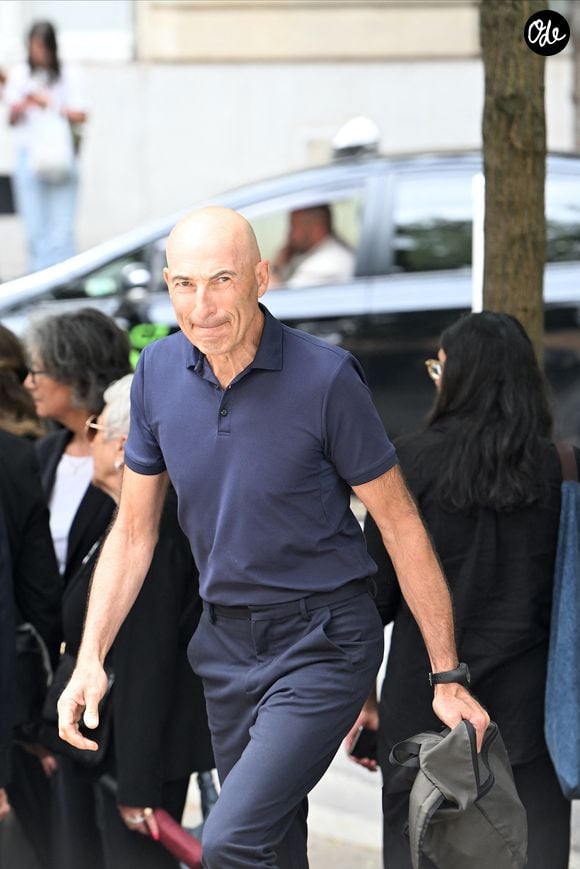 Nicolas Canteloup - Arrivées aux obsèques de Nonce Paolini en l'église Saint-Honoré-d'Eylau, 66 bis, avenue Raymond-Poincaré à Paris, France, le 23 juillet 2024. 

Photo : Agence / Bestimage