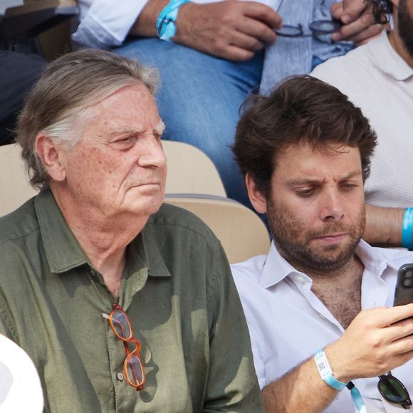 Patrice Duhamel et Benjamin Duhamel en tribunes lors des Internationaux de France de tennis de Roland Garros 2023, à Paris, France, le 9 juin 2023. © Jacovides-Moreau/Bestimage