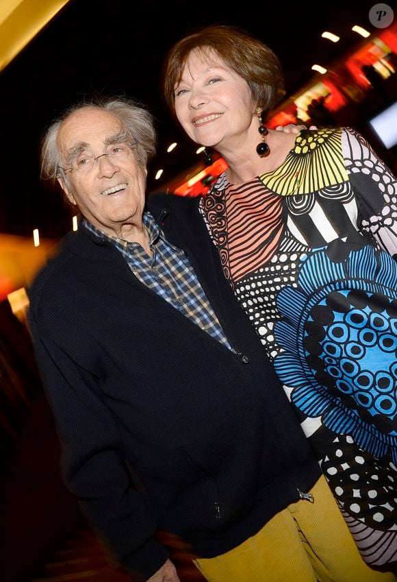 Michel Legrand et Macha Méril au spectacle de Chevallier et Laspalès "Vous reprendrez bien quelques sketches" à l'Olympia, le 23 avril 2015.

Photo : Coadic Guirec / Bestimage