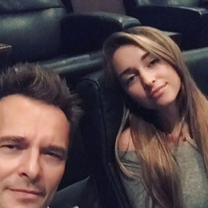 David Hallyday et sa fille Emma Smet sur une photo publiée sur Instagram.