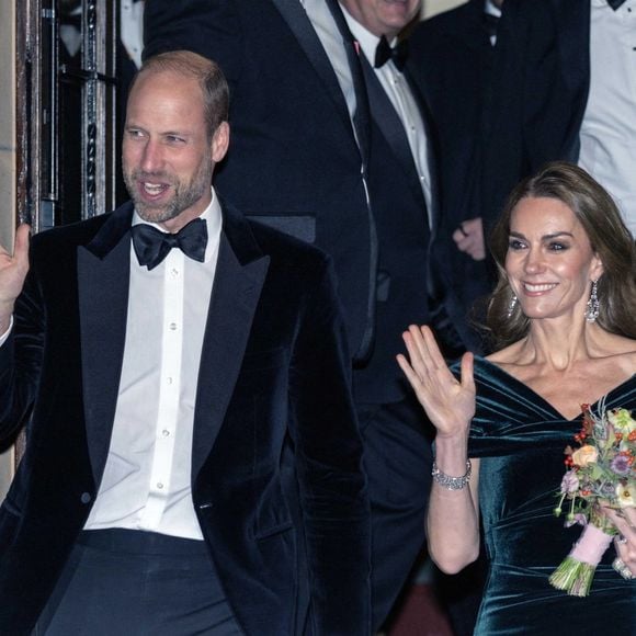 Le prince William, prince de Galles, et Catherine (Kate) Middleton, princesse de Galles, quittent le "Royal Variety Performance 2025" au Royal Albert Hall à Londres. Photo par Backgrid UK/ Bestimage