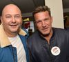 Alors qu'il fera son retour sur les ondes le 28 avril 2025, reprenant la matinale de Benjamin Castaldi sur Europe 2...
Sébastien Cauet et Benjamin Castaldi lors de la 13ème édition du Charity Day dans la salle des marchés d'Aurel BGC dans le quartier de la Bourse à Paris le 11 septembre 2017 © Veeren / Bestimage