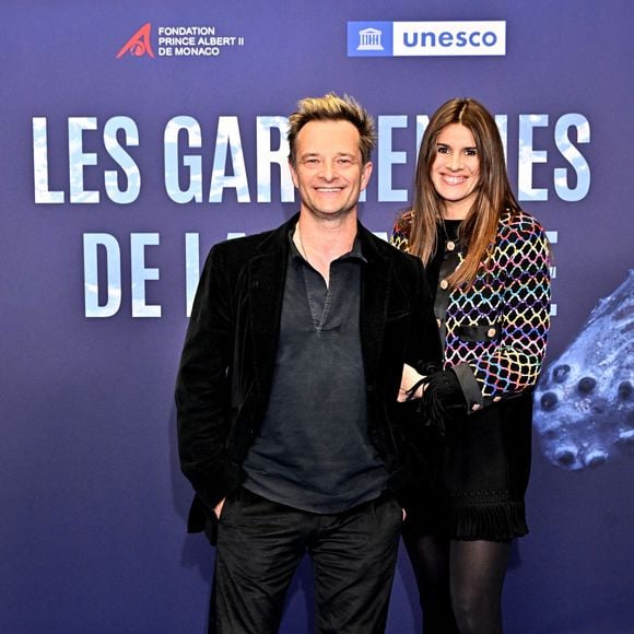 David Hallyday et sa femme Alexandra Pastor durant l'avant première mondiale au Grimaldi Forum à Monaco, le 9 février 2023, du film "Les gardiennes de la planète" réalisé par Jean-Albert Lièvre et raconté par J.Dujardin. © Bruno Bebert / Bestimage
