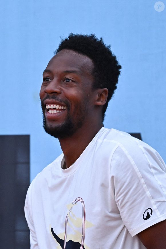Gaël Monfils pendant l'entraînement au Mutua Madrid Open à Madrid, Espagne, le 22 avril 2026. Photo Corinne Dubreuil/Abaca