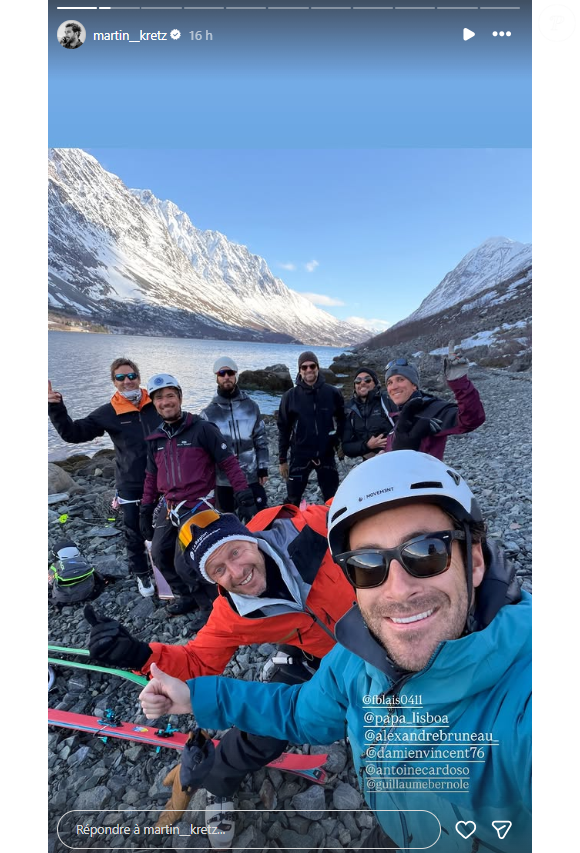 Justement, Martin Kretz et son groupe de copains y découvrent un terrain de jeu idéal pour leurs expéditions en bateau

Martin Kretz en vacances avec ses amis.