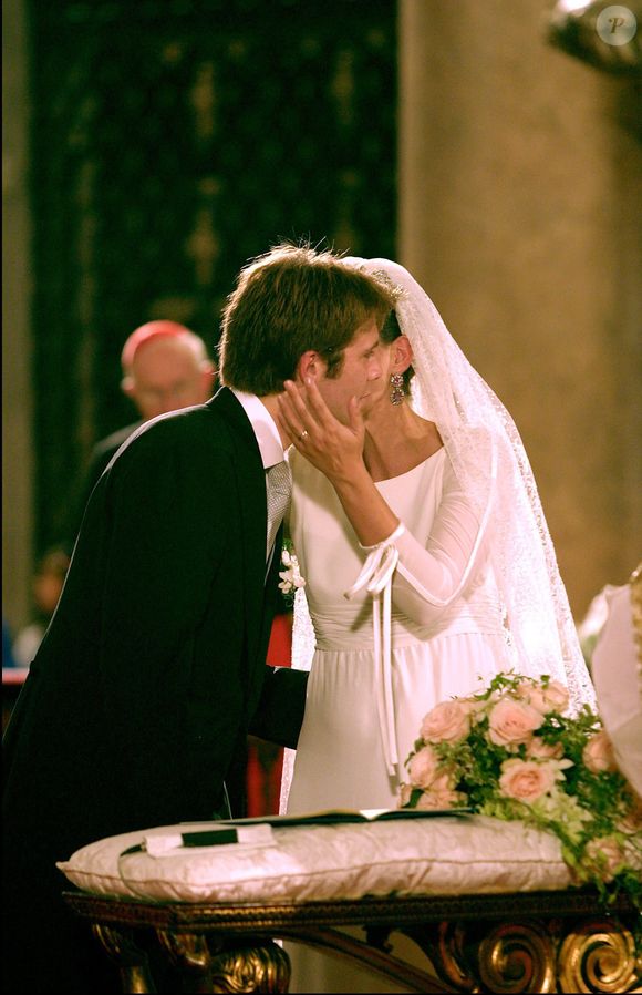 Mariage du prince Emmanuel-Philibert de Savoie et de Clotilde Courau à la basilique Sainte-Marie-des-Anges à Rome le 25 septembre 2003 © AGENCE / BESTIMAGE