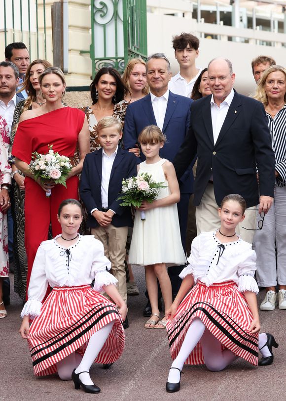 Traditionnel Pique Nique des Monégasques "U Cavagnetu" dans le Parc princesse Antoinette, en présence du prince Albert II de Monaco et de la princesse Charlene accompagnés par leurs enfants le prince Jacques de Monaco, marquis des Baux, et La princesse Gabriella de Monaco, comtesse de Carladès, à Monaco, le 7 septembre 2024. © Jean-Charles Vinaj/Pool Monaco/Bestimage