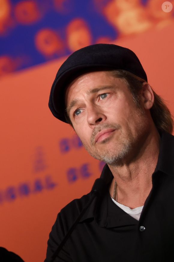 Brad Pitt à la conférence de presse du film Once upon a time in Hollywood lors du 72ème Festival International du film de Cannes. Le 22 mai 2019 
© Jacovides-Moreau / Bestimage