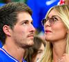 Manifestement, les tourtereaux se marieront cet été. "Nous avons trouvé le lieu de notre mariage. C’est officiel, nous dirons 'Je le veux' à Côme !", avait révélé la jeune femme sur la Toile.

Dylan Deschamps et sa fiancée Mathilde Cappelaere dans les tribunes de la demi-finale du Championnat d'Europe de football (Euro 2024) entre l'Espagne et la France (2-1) à Munich, Allemagne, le 9 juillet 2024. © Bestimage