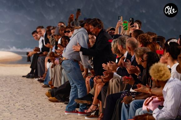 Le créateur de mode Pharrell Williams - Défilé de mode Louis Vuitton Prêt à Porter Collection Homme Printemps/Été 2027 lors de la Fashion Week de Paris, à la Cité Internationale Universitaire de Paris, France, le 23 juin 2026. © Bestimage