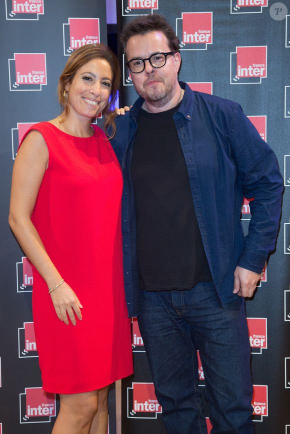 Lea Salame, Nicolas Demorand pour France Inter lors de la présentation des programmes de Radio France pour 2016/17 à Paris, France le 30 août 2017. Photo by Nasser Berzane/ABACAPRESS.COM