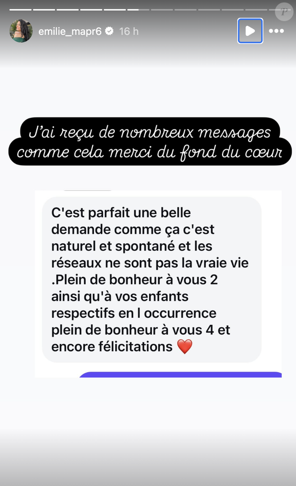 C'est sur son compte Instagram que la maman de Lina a fait part de cette annonce de taille, seulement quelques mois après avoir rencontré son compagnon. 

Emilie de Mariés au premier regard 6 a annoncé samedi 22 février, à Rome, sur Instagram son mariage prochain avec son compagnon © Instagram @emilie_mapr6