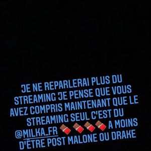 Capture d'écran de la story Instagram de Gims.