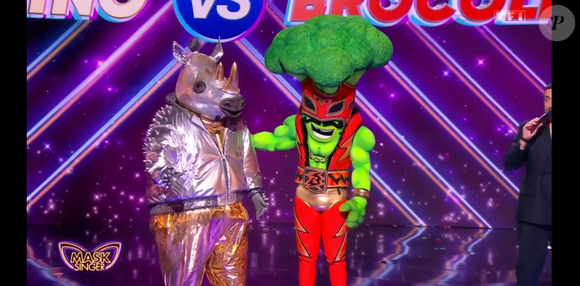Il a été mis en ballotage dès le premier prime avec le Brocolis

Le Rhinocéros a été éliminé de "Mask Singer 2025" lors du lancement de la septième saison. Patrick Sébastien se cachait sous le costume et aucun enquêteur ne l'avait trouvé. TF1, le 2 mai 2025.