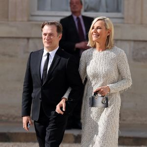 Renaud Capuçon et sa femme Laurence Ferrari - Dîner d'état en l'honneur du président des Etats-Unis et sa femme au palais de l'Elysée à Paris, à l'occasion de leur visite officielle en France. Le 8 juin 2024
© Jacovides-Moreau / Bestimage