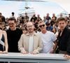Lors de la conférence de presse du film "Eddington" lors du 78e Festival de Cannes,
Emma Stone, Pedro Pascal, Ari Aster, Joaquin Phoenix et Austin Butler au photocall de Eddington lors du 78ème Festival International du Film de Cannes, au Palais des Festivals à Cannes, France, le 17 mai 2025. © Jacovides-Moreau/Bestimage