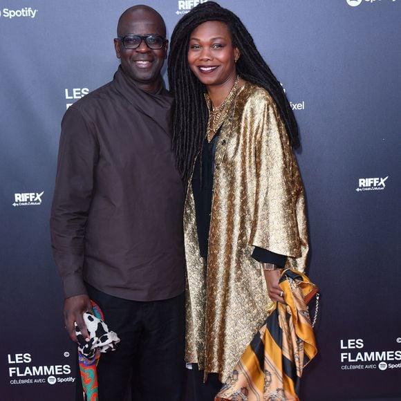 Lilian Thuram et Kareen Guiock - Photocall de la première cérémonie des Flammes, dédiée au rap au Théâtre du Châtelet à Paris. Le 11 mai 2023
© Veeren / Bestimage