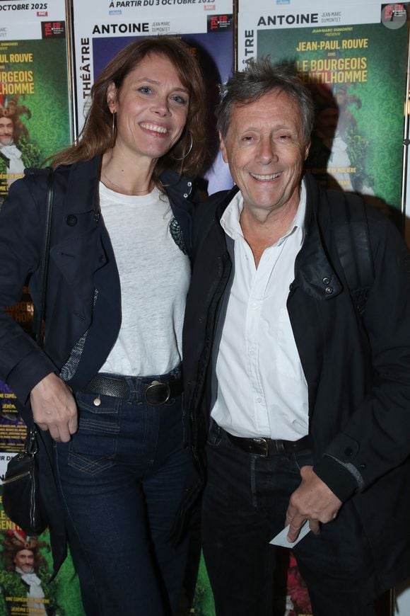 Exclusif - Antoine de Maximy et sa compagne Magalie Benet - Générale de la pièce "Le Bourgeois Gentilhomme" au théâtre Antoine à Paris le 15 octobre 2025. © Bertrand Rindoff / Bestimage