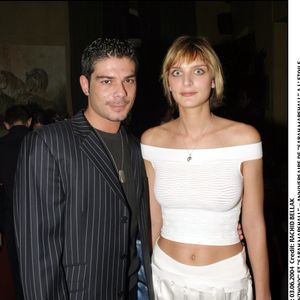 Alexandre Anthony et Sarah Marshall lors de l’anniversaire de Sarah Marshall, à L’Étoile, le 3 juin 2004.
Paris, France.
Rachid Bellak / Bestimage