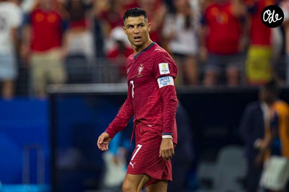 Cristiano Ronaldo lors de la Coupe du monde de la FIFA, Coupe du monde, championnat du monde, FOOTBALL : Portugal - Espagne - Coupe du monde 2026 le 6 juillet. Photo : Imago/PsnewZ/Bestimage