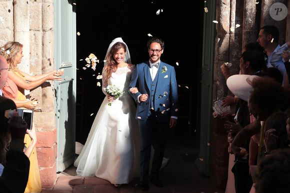 Thomas Hollande et Emilie Broussouloux se sont mariés dans le petit village de Meyssac en Corrèze en présence de leurs parents respectifs François Hollande, Ségolène Royal ainsi que Mr et Mme Broussouloux, le 8 septembre 2018. © Abaca