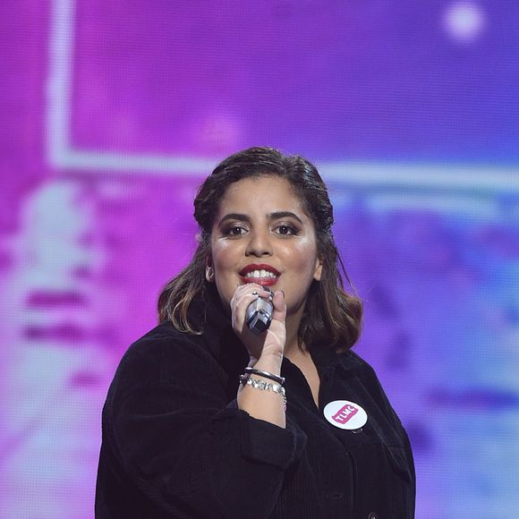 Exclusif - Inès Reg à l'enregistrement de l'émission "Tout le monde chante contre le cancer, les stars relèvent le défi" au Palais des Congrès à Paris, le 2 janvier 2020.

Photo : Giancarlo Gorassini / Bestimage