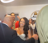 Sur les clichés et les vidéos partagées par la chanteuse de 42 ans, on découvrait son époux Hicham Bendaoud danser avec sa fille, habillée avec une sublime robe de mariée.
Vitaa au mariage de Sarah, la fille de l'époux de la chanteuse, Hicham. Instagram. mai 2025