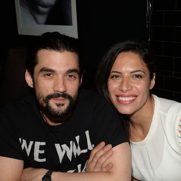 Quant à Zaho, elle est depuis un peu moins d'un an l'heureuse maman de son deuxième enfant Haroun. 
Exclusif - Florent Mothe, Zaho - Princess Erika aux platines du restaurant La Gioia lors de la soirée "Les musiques de la Gioia" à Paris