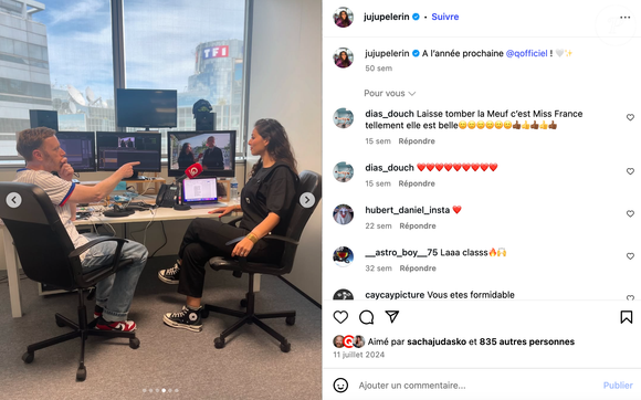 La chroniqueuse de Quotidien a été félicitée par ses anciens collègues de BFMTV sur les réseaux sociaux

Juliette Pèlerin, célèbre chroniqueuse de l'émission Quotidien sur TMC, s'est mariée au mois de juin 2025.
Crédit : jujupelerin/Instagram