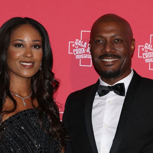 Harry Roselmack et sa compagne Jennifer Galap - 76ème Bal de la Croix Rouge dans la salle des Etoiles à Monaco le 12 juillet 2025. © Claudia Albuquerque/Bestimage