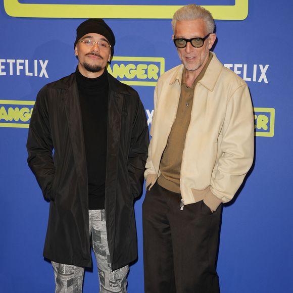 Mister V et Vincent Cassel - Avant-première du film "Banger" au Pathé Wepler à Paris le 1er avril 2025. © Coadic Guirec/Bestimage