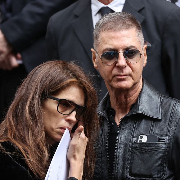 Maiwenn Le Besco, Etienne Daho lors des obsèques à l'église Saint Roch à Paris, France le 24 juillet 2023, de la chanteuse et actrice d'origine britannique Jane Birkin, décédée le 16 juillet 2023 à Paris à l'âge de 76 ans. Photo par Nasser Berzane/ABACAPRESS.COM
