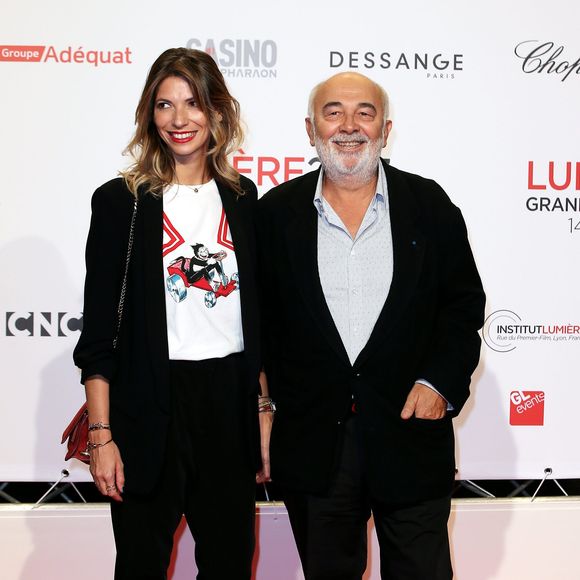 Gérard Jugnot et sa compagne Patricia Campi - Tapis rouge de la cérémonie d'ouverture du Festival Lumière  2017 au cours de laquelle Eddy Mitchell a reçu un hommage à Lyon, le 14 Octobre 2017 © Dominique Jacovides/Bestimage