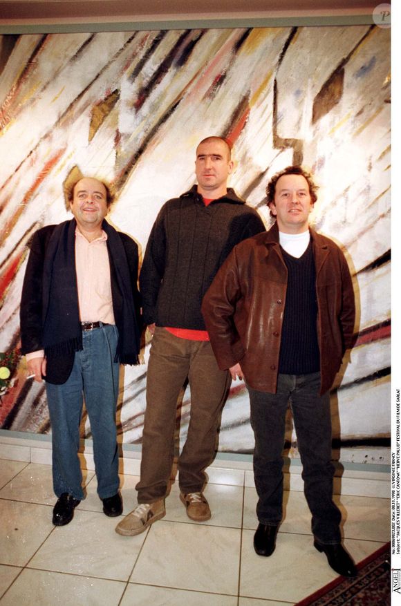 Jacques Villeret, Eric Cantona et Hervé Palud à Sarlat en 1998. © Bestimage