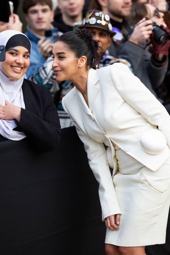 Leïla Bekhti - Arrivées des célébrités au défilé Schiaparelli "Collection Haute Couture Printemps/Eté 2026" lors de la Fashion Week de Paris (PFW), au Petit Palais à Paris, France, le 26 janvier 2026. © Thibault Duboucher/Bestimage