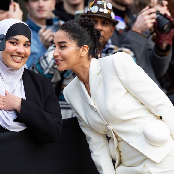 Leïla Bekhti - Arrivées des célébrités au défilé Schiaparelli "Collection Haute Couture Printemps/Eté 2026" lors de la Fashion Week de Paris (PFW), au Petit Palais à Paris, France, le 26 janvier 2026. © Thibault Duboucher/Bestimage