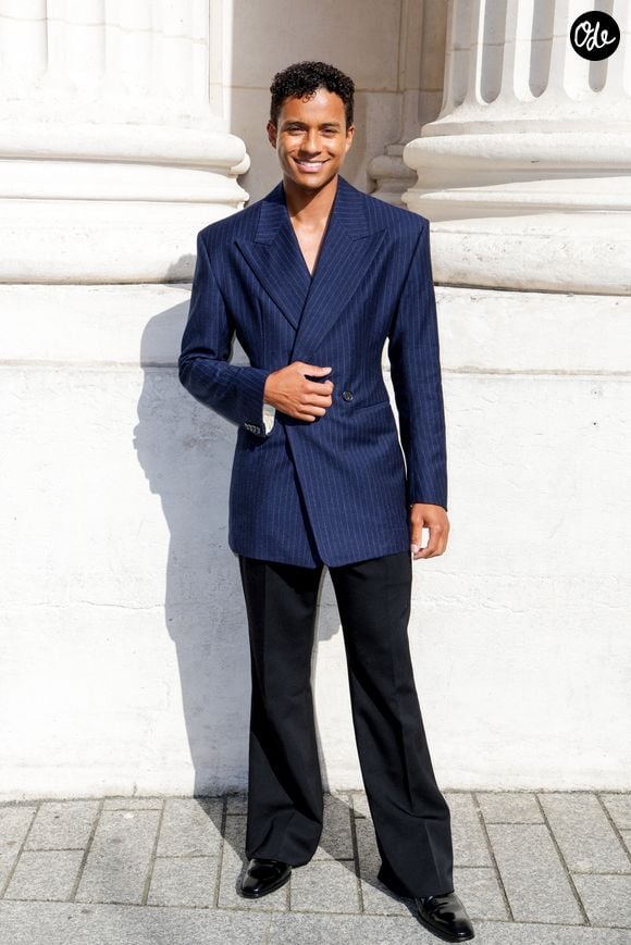 Jaafar Jackson aux arrivées du deuxième défilé de mode Saint Laurent Prêt à Porter Collection Homme Printemps/Été 2027 lors de la Fashion Week de Paris à la Bourse de Commerce - Pinault Collection, à Paris, France, le 23 juion 2026. © Olivier Borde/Bestimage
