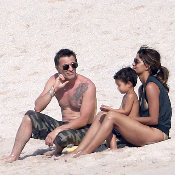 Exclusif - Halle Berry et Olivier Martinez en vacances avec leur fils Maceo et Nahla (fille de Halle Berry et Gabriel Aubry) sur une plage au Mexique. Malgré leur séparation, le couple semble très proche et profite de jolies vacances en famille. Le 22 mars 2016