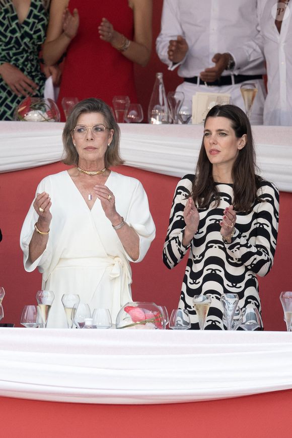 La princesse Caroline de Hanovre et Charlotte Casiraghi assistent au 15ème Jumping International de Monte-Carlo, le 03 juillet 2021 à Monte-Carlo, Monaco.
Photo by David Niviere/ABACAPRESS.COM
