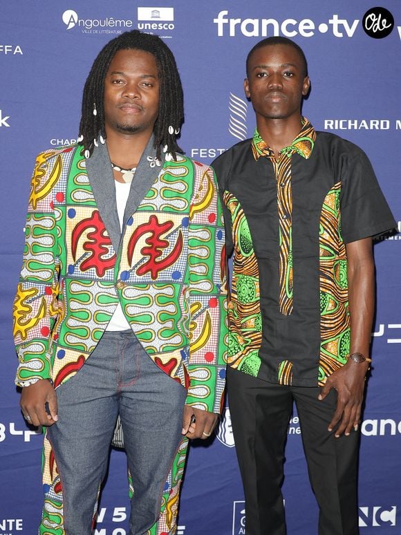 Rafiki Fariala et Lillo Morealle au photocall de la cérémonie de clôture lors de la 19ème édition du festival du film francophone d'Angoulême, France, le 29 août 2026. © Coadic Guirec/Bestimage