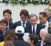 Bernard Arnault avait fait le déplacement avec son épouse Hélène, ainsi qu’avec ses enfants Delphine, Frédéric et Jean

Frédéric Arnault, Jean Arnault, Bernard Arnault - Les célébrités lors de la grande messe du pape Leon XIV sur la place de la Concorde à Paris, le 26 septembre 2026. Entre l’avenue des Champs-Elysées et la place de la Concorde, 700.000 fidèles et curieux, venus des quatre coins du globe, se sont rassemblés pour participer à la messe célébrée par le Saint Père. Le voyage apostolique, du 25 au 28 septembre 2026, se poursuivra à Lourdes et Metz. © Jacovides / Moreau / Bestimage