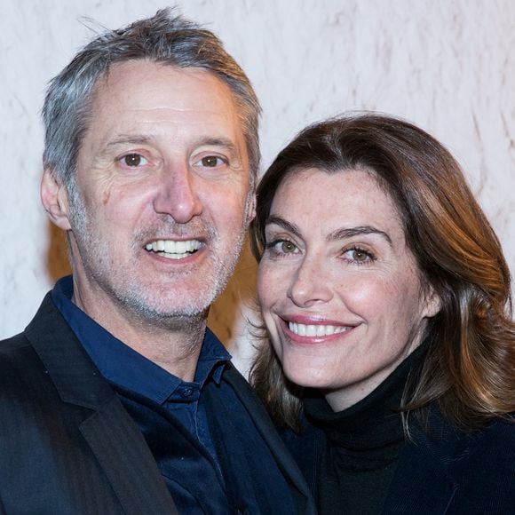 Antoine de Caunes et sa femme Daphné Roulier - Vernissage de l'artiste chinois Liu Bolin avec la maison Ruinart au Grand Palais à Paris le 8 mars 2018. © Cyril Moreau/Bestimage