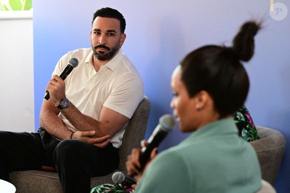 Une conférence sur le thème de la création de nouveaux horizons entre sport et divertissement avec Adil Rami, Sarah Ourahmoune, Allison Pineau et Inès Lagdiri-Nastasi au Loft Akili Mirari - Hôtel Five Seas à Cannes le mardi 19 mai 2026. © Romain Doucelin / Bestimage