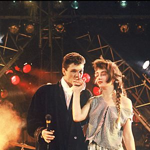 Archives - Marc Lavoine et Catherine Ringer à l'anniversaire de Canal + en 1985